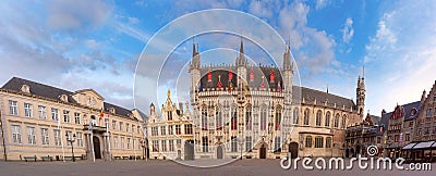 Burg Square in Bruges, Belgium Editorial Stock Photo