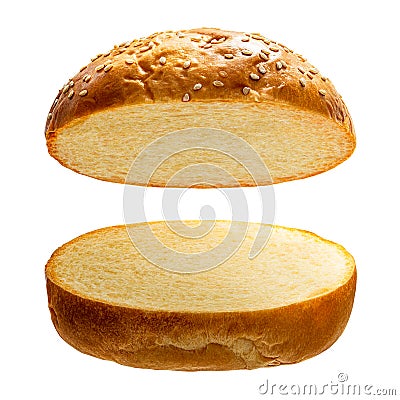 Burger bread isolated Stock Photo