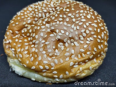 Bun-derful Bites: The Ultimate Burger Bun Bread Adventure Stock Photo