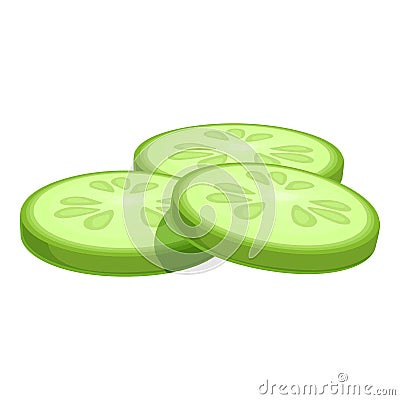 Burger cucumber slices icon cartoon vector. Patty lettuce Vector Illustration