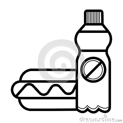 Burger and drinks icon Stock Photo