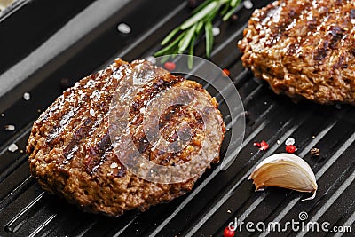 Burger grill Stock Photo