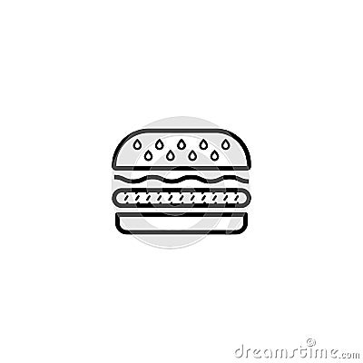 Burger, hamburger icon vector illustration Vector Illustration