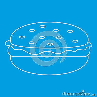 Burger icon outline Vector Illustration