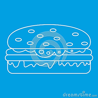 Burger icon outline Vector Illustration