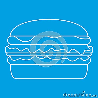 Burger icon outline Vector Illustration