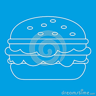 Burger icon outline Vector Illustration