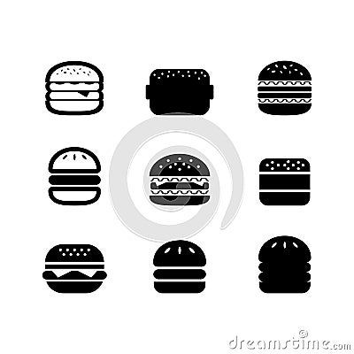 Burger Icon Stock Photo