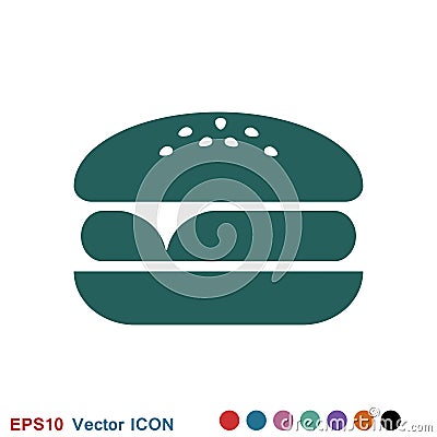 Burger icon vector of fast food set for UI and UX, website or mobile application Stock Photo