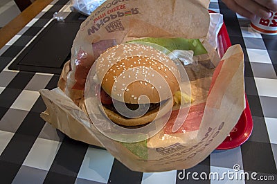 Burger From Burger King Amsterdam The Netherlands 2019 Editorial Stock Photo