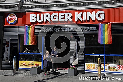 BURGER KING CELEBRATES COPENHAGEN PRIDE Editorial Stock Photo