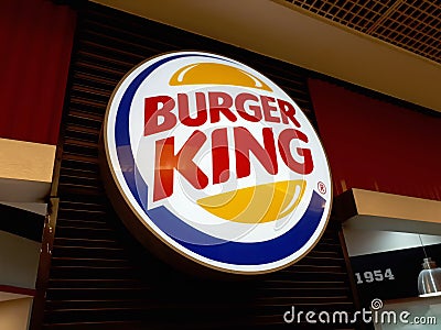 Burger King fast food logo Editorial Stock Photo