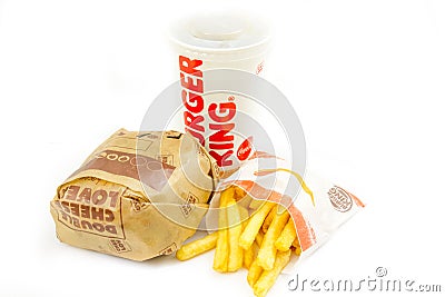 Burger king menu Editorial Stock Photo