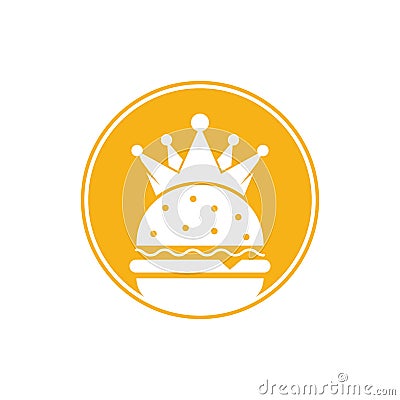 Burger king vector logo design. Vector Illustration