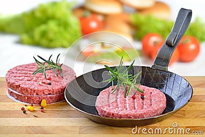 Burger patty Stock Photo