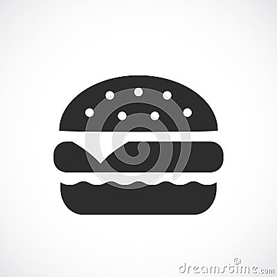 Burger vector icon Vector Illustration