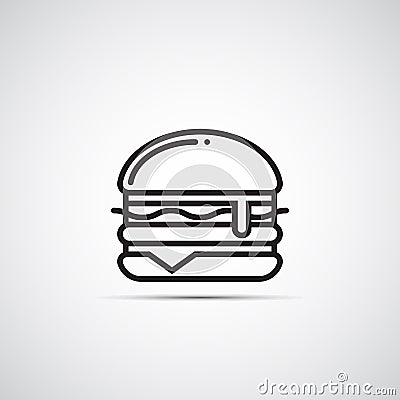 Burger vector icon Vector Illustration