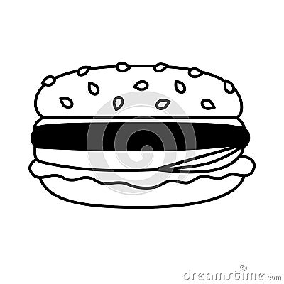 Burger. Vector icon Vector Illustration