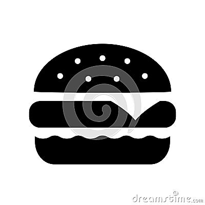 Burger vector icon Vector Illustration