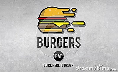 Burgers Junk Food Fatness Delicious Concept Stock Photo