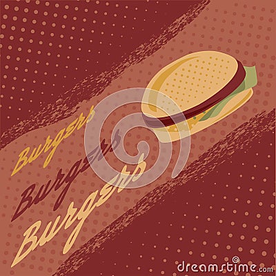 burgers vector poster Vector Illustration