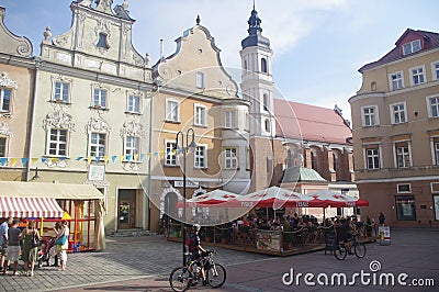 Burgher houses in Opole Editorial Stock Photo