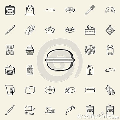 burgher icon. Bakery shop icons universal set for web and mobile Stock Photo