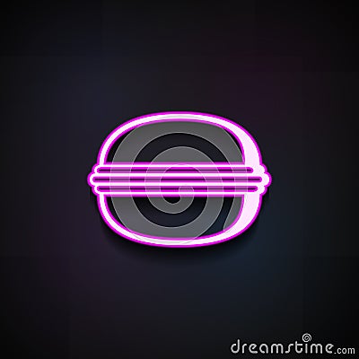 burgher icon. Element of Bakery shop icons for mobile concept and web apps. Neon burgher icon can be used for web and mobile apps Stock Photo