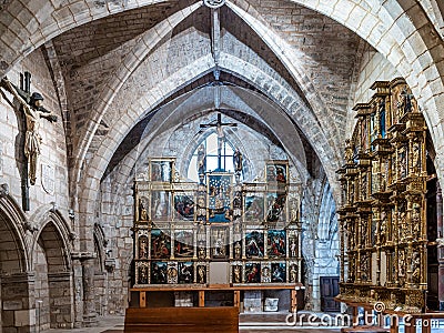 Burgos, Spain - Jun 17, 2023: Interior of Iglesia De San Esteban Editorial Stock Photo