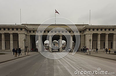 Burgtor gate in Vienna at day time Editorial Stock Photo