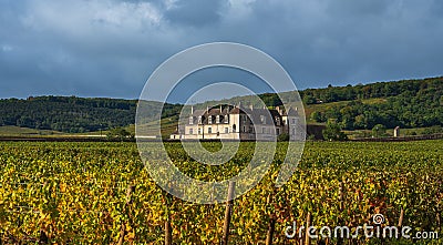 Burgundy, France september 2020 : View of Vougeot Castle in Burgundy, France Stock Photo