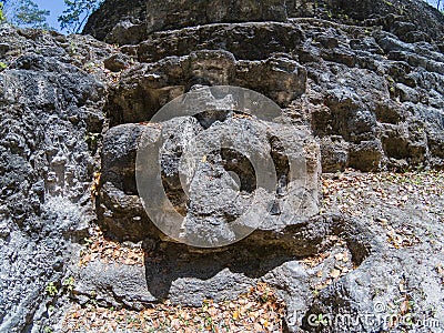 Archaeological Site: El Mirador, the cradle of Mayan civilization and the oldest mayan city in history Stock Photo