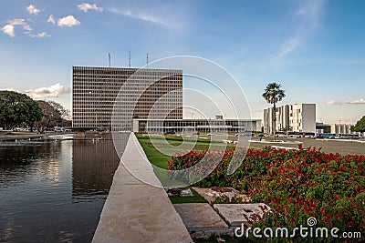 Buriti Square and Palace of Buriti - Brasilia, Distrito Federal, Brazil Editorial Stock Photo