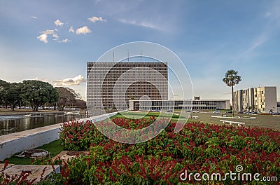 Buriti Square and Palace of Buriti - Brasilia, Distrito Federal, Brazil Editorial Stock Photo