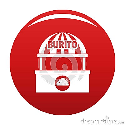 Burito selling icon vector red Vector Illustration