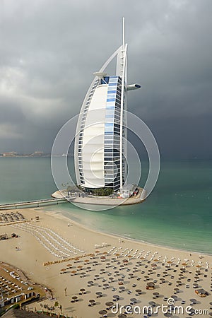 Burj Al Arab hotel in Dubai Editorial Stock Photo