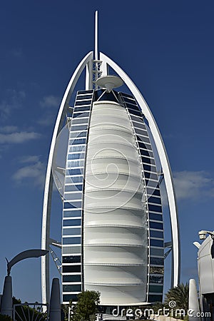 Burj Al Arab Hotel in Dubai, United Arab Emirates Editorial Stock Photo