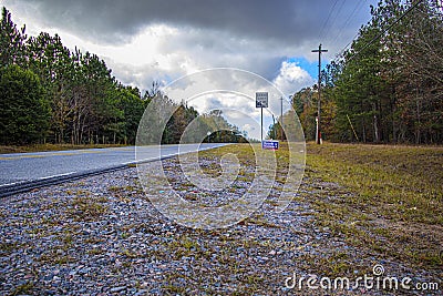 Georgia senate election sign Ossoff and Warnock Editorial Stock Photo