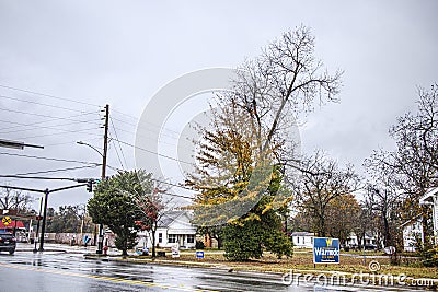 Georgia senate election signs Jon Ossoff Raphael Warnock lawn signs Editorial Stock Photo