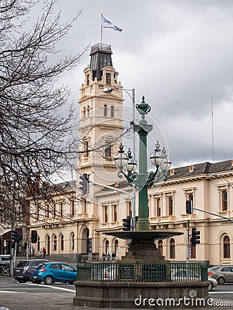 Burke and Wills Memorial Fountain - Ballarat Stock Photo