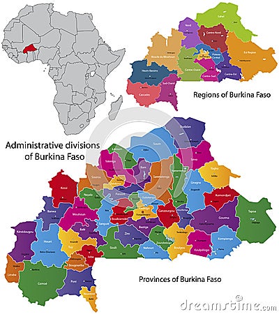 Burkina Faso map Stock Photo