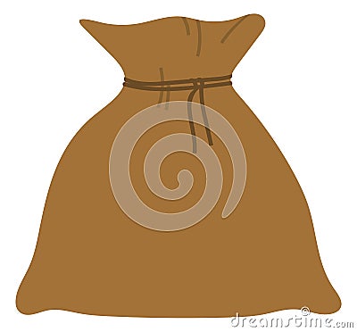 Burlap Icon, Full Bag, Harvest Festival Vector Vector Illustration