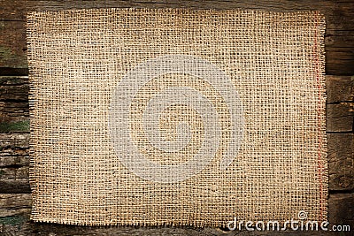 Burlap jute canvas vintage background Stock Photo