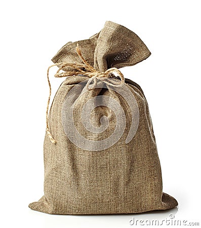 Burlap sack Stock Photo