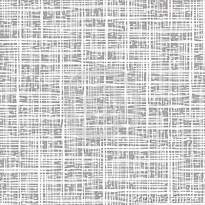 Burlap weave seamless vector pattern background. Densely woven style canvas monochrome light gray backdrop. Linen cloth Vector Illustration