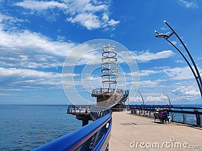 Waterfront at Downtown Burlington in Canada Editorial Stock Photo