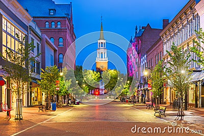 Burlington, Vermont, USA at Church Street Marketplace Stock Photo