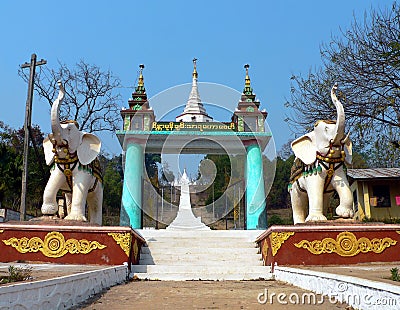 Burma Temple Entrance Stock Photo