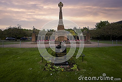 The Burma War Memorial in Inverness, Scottish Highlands Editorial Stock Photo