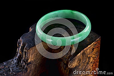 Burmese Jade Bangle Stock Photo